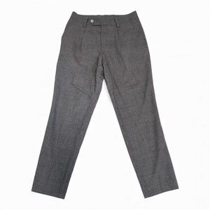 Hugo Boss Women's Black Micro-Houndstooth Tailored‎ Trousers Sz 30